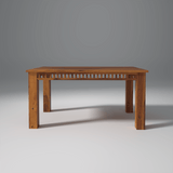 Axel Sheesham Wood Dining Table Set (6 seater) In Light Honey