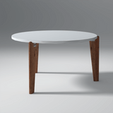 Macc MDF And Sheesham Wood Coffee Table In White