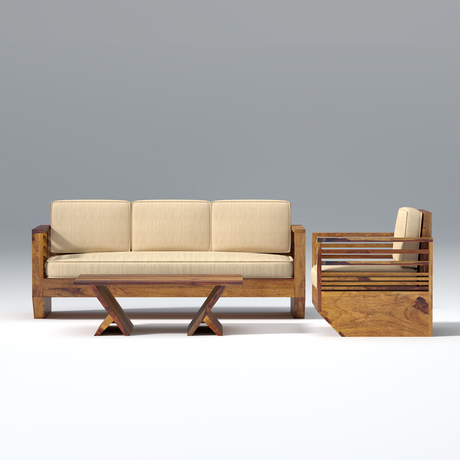 Plushify lounger Sofa Set with Coffee Table