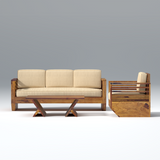 Plushify lounger Sofa Set with Coffee Table