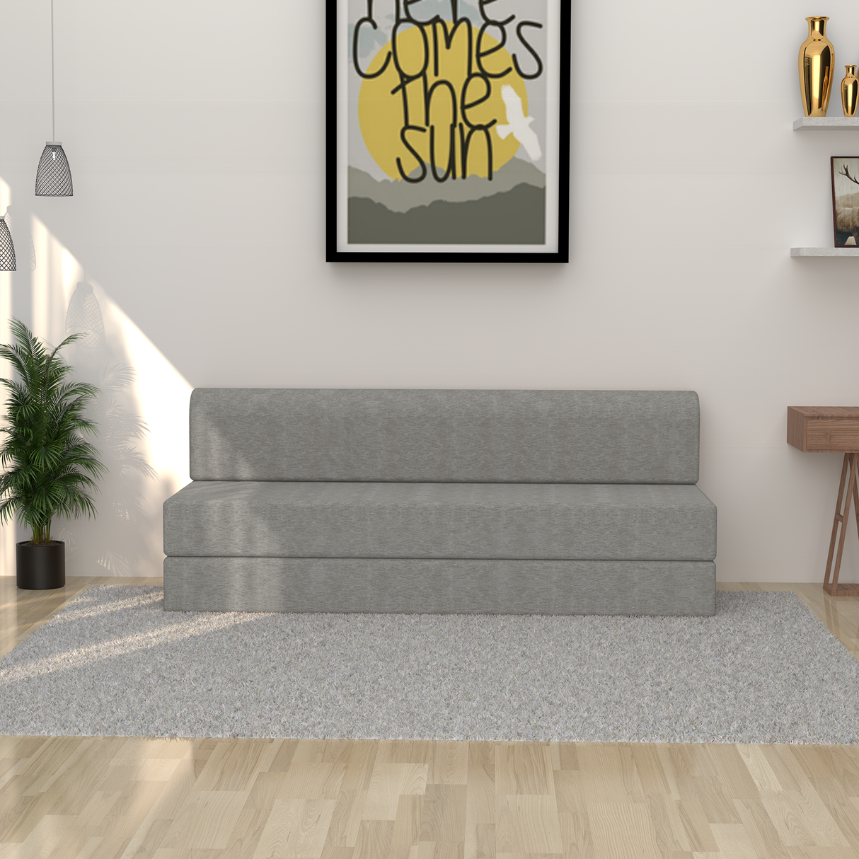 ComfortCraft Foam Sofa Cum Bed Without Box Storage