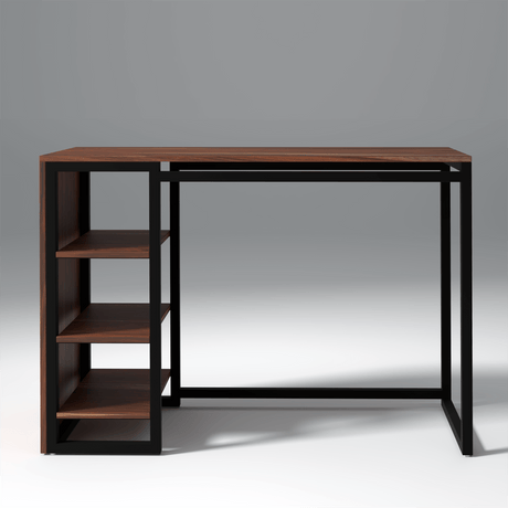 Nekot Iron And Sheesham Wood Study Table In Light Honey