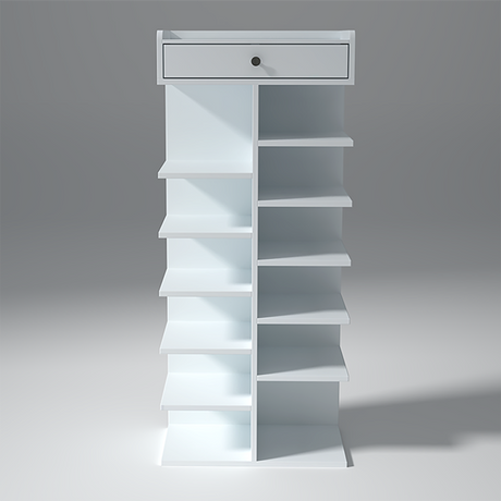 Ladria MDF Wood Shoe Rack In Warm White