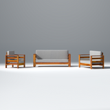 Eirini Elegance Sheesham Wood sofa In Light Honey Color