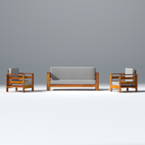 Eirini Elegance Sheesham Wood sofa In Light Honey Color