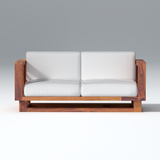 Cushy lounger Sheesham Wood Sofa In Reddish Walnut