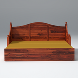 Noddings Nest Sheesham Wood Sofa Cum Bed In Reddish Rosewood