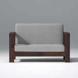 Tranquilcouch Sheesham Wood Sofa In Dark Walnut Color