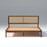 Solace Mangowood Bed Without Box Storage in Brown Colour