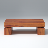 Kaffee Sheesham Wood Coffee Table In Light Reddish Honey Color