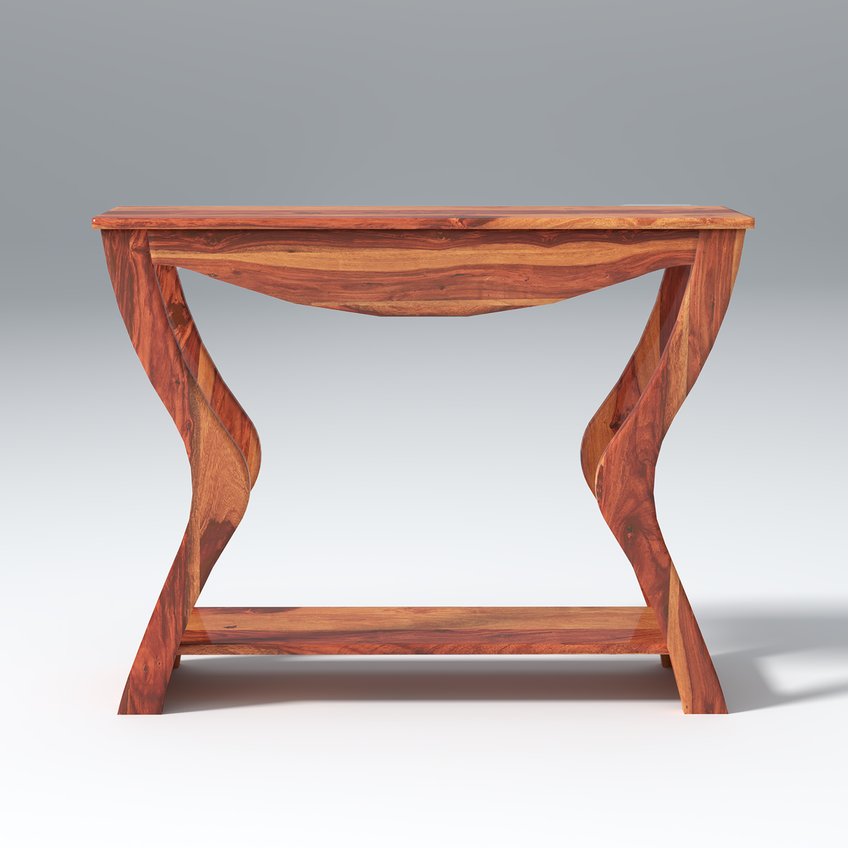 Dolce Sheesham Wood Console In Light Reddish Honey color