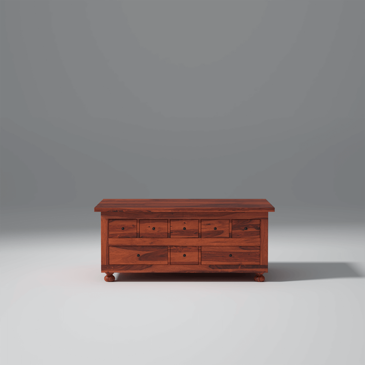 Birch Trunk In Reddish Rosewood With 8 Drawers