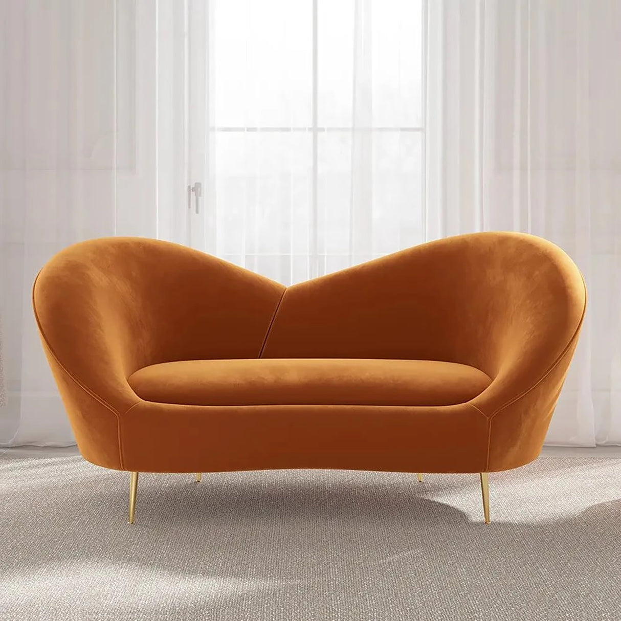 Contempo 3 Seater Sofa in Orange colour