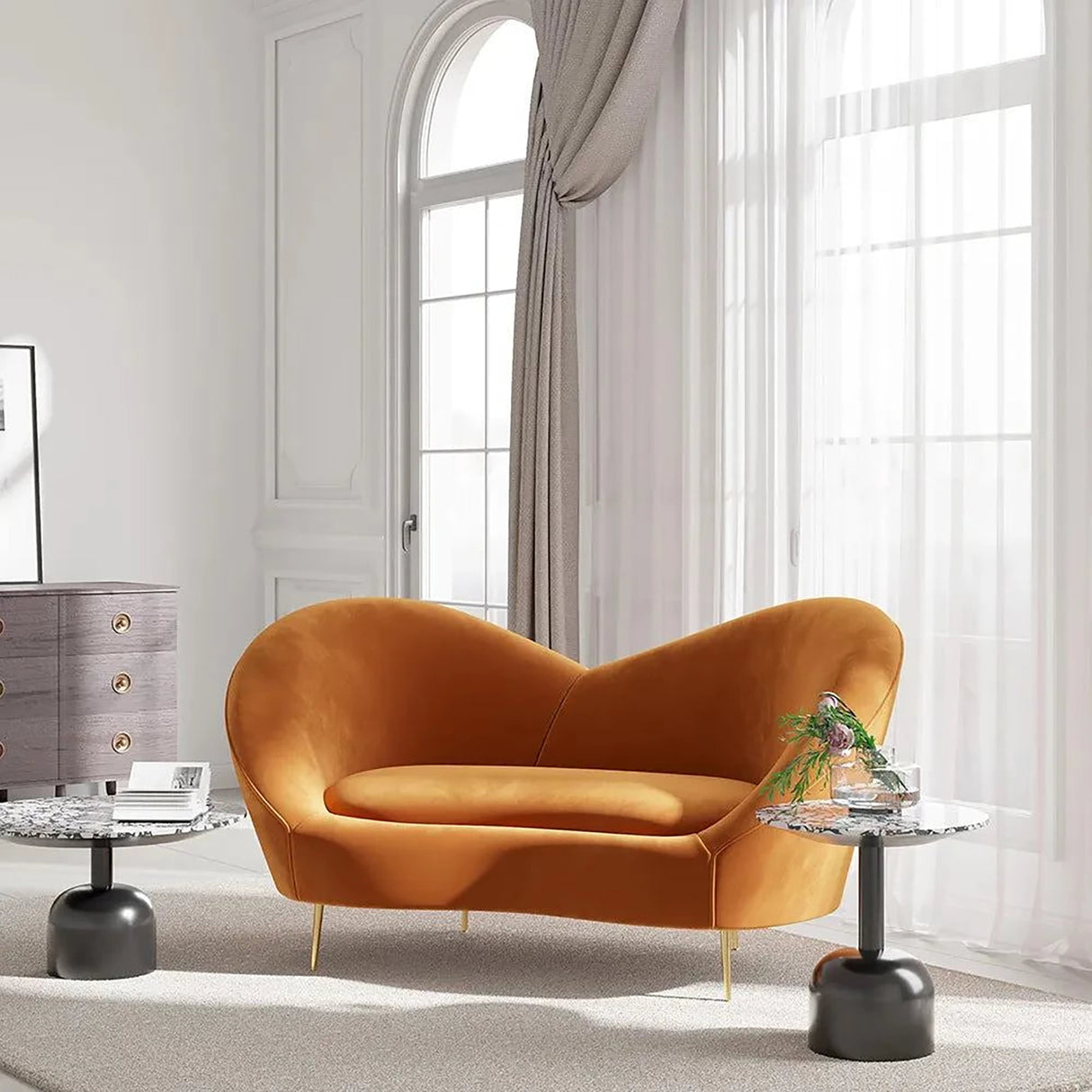 Contempo 3 Seater Sofa in Orange colour