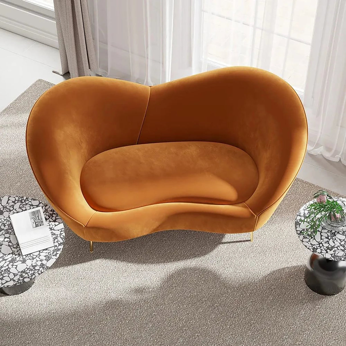 Contempo 3 Seater Sofa in Orange colour