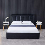 Sylvin Upholstered Bed in matt black Colour With Box Storage