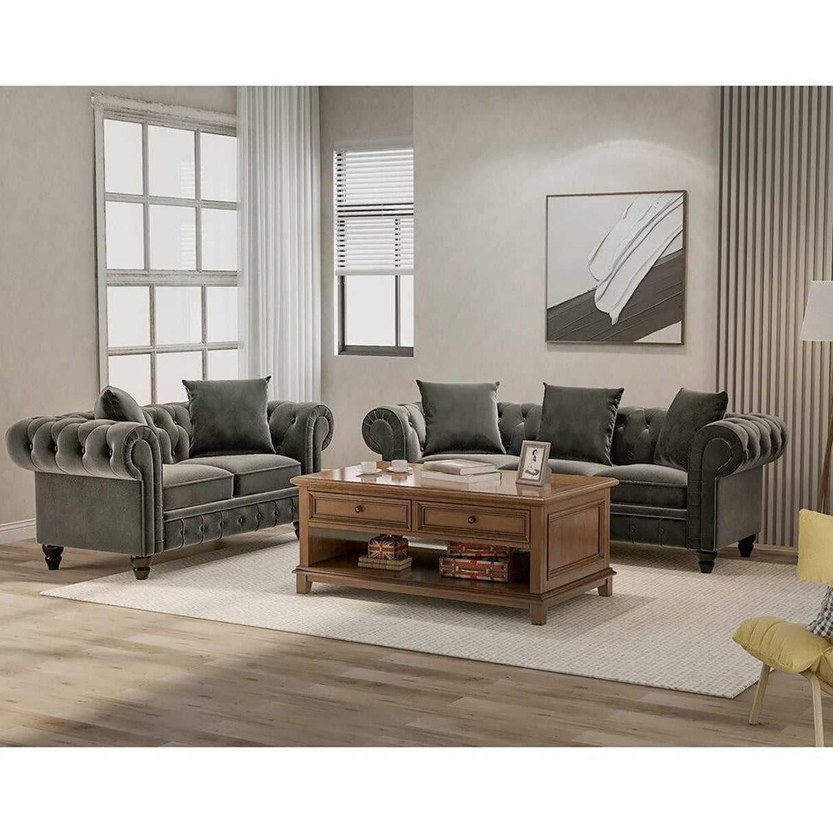 Swayla 3 Seater Sofa in Grey colour