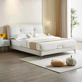 Sylfort Upholstered Bed in white Colour Without Box Storage