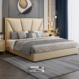 Arborstone Upholstered Bed in beige Colour With Box Storage