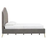 Imperial Upholstered Bed in grey Colour Without Box Storage