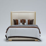 Celestial Upholstered Bed in white Colour With Box Storage