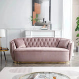 Velvive 3 Seater Sofa in Light pink colour