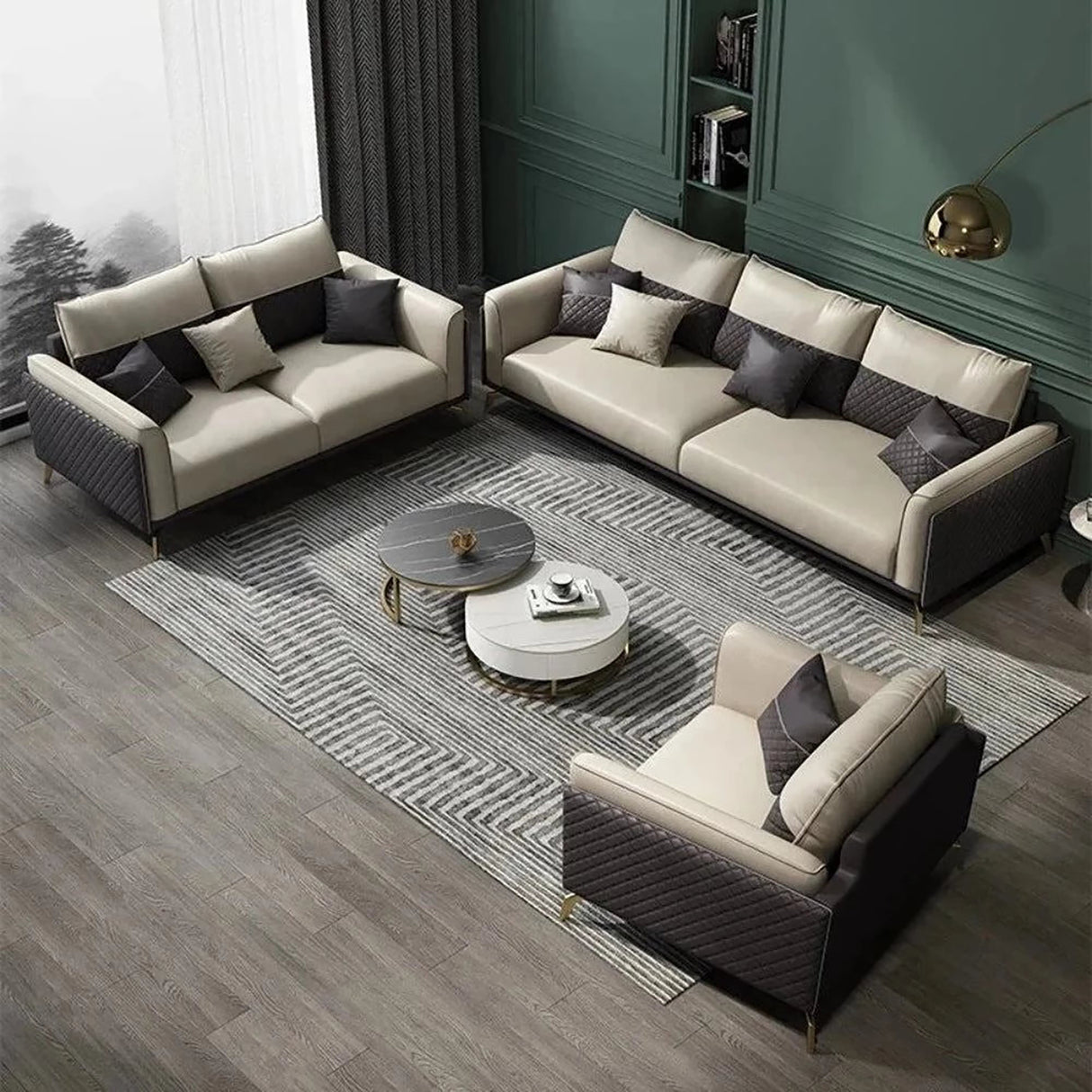 Carmel 3 Seater Sofa in Beige colour