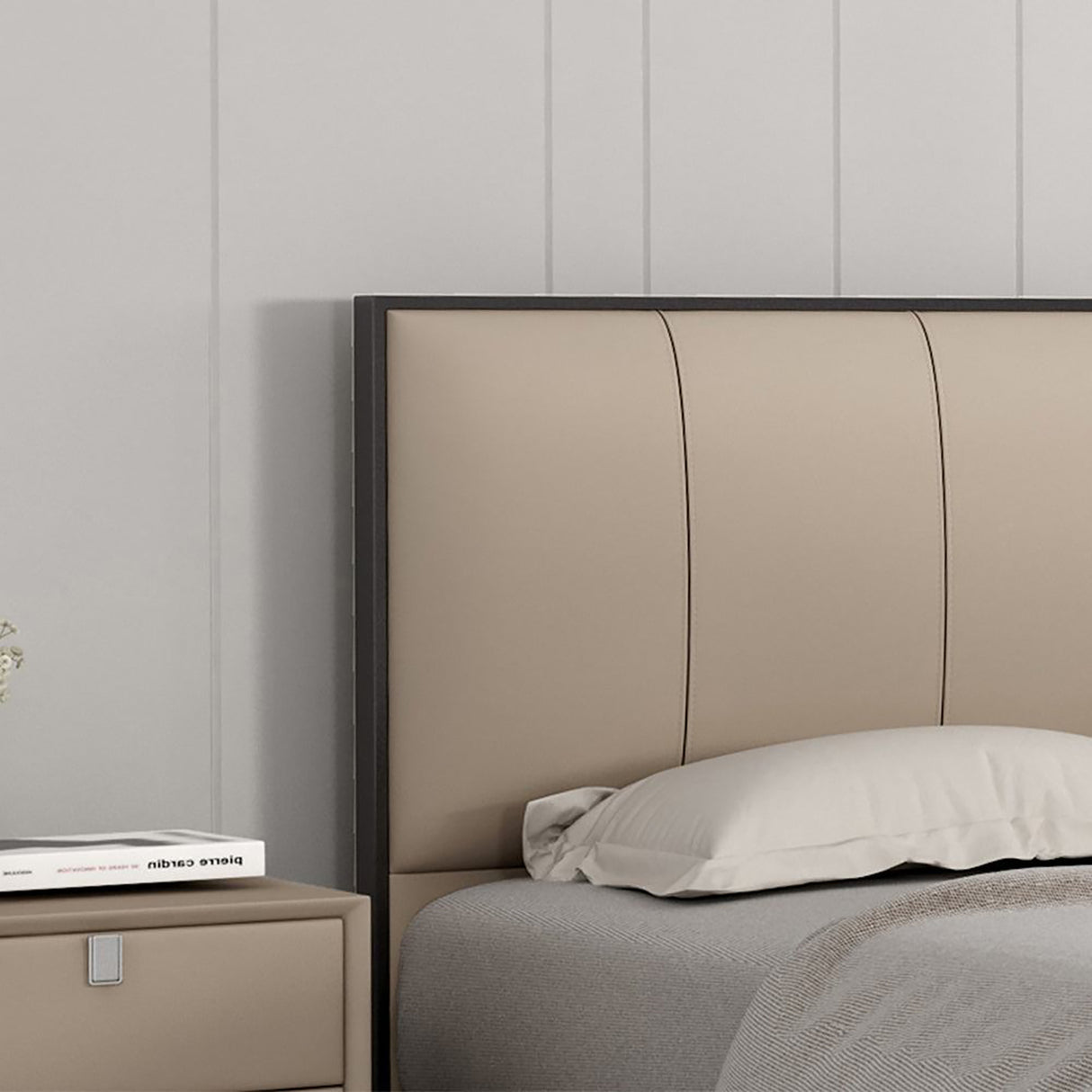 Dreamscape Upholstered Bed in Beige Colour With Box Storage