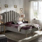 Imperial Upholstered Bed in grey Colour Without Box Storage