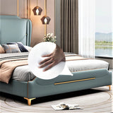 Astra Upholstered Bed in Greyish Blue Colour With Box Storage