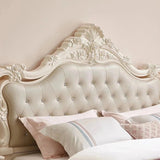 Arborlane Upholstered Bed in Beige Colour Without Box Storage