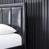 Sylvin Upholstered Bed in matt black Colour With Box Storage