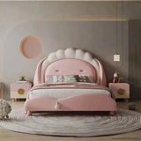 Ashfield Upholstered Bed in light Pink Colour With Box Storage