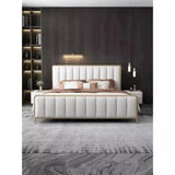 Aristocrat Upholstered Bed in white Colour With Box Storage