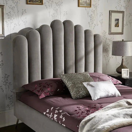 Imperial Upholstered Bed in grey Colour Without Box Storage