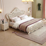 Arborlane Upholstered Bed in Beige Colour Without Box Storage