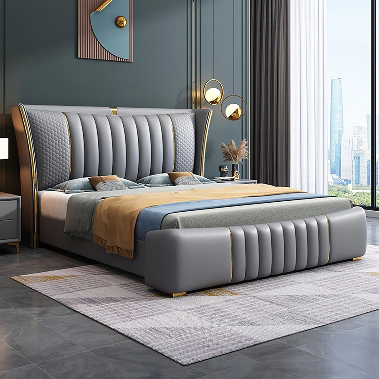 Dreamcloud King size Upholstered Bed With Box Storage