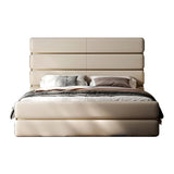 Cedarland Upholstered Bed in beige Colour With Box Storage