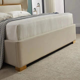 Pinecrestor Upholstered Bed in beige Colour With Box Storage