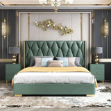 Aldercrest Upholstered Bed in green Colour With Box Storage