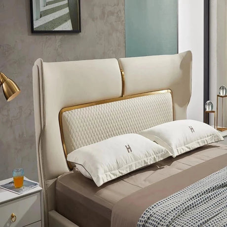 Pinecrestor Upholstered Bed in beige Colour With Box Storage