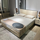 Dreamscape Upholstered Bed in Beige Colour With Box Storage