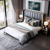 Opal Upholstered Bed in grey Colour With Box Storage