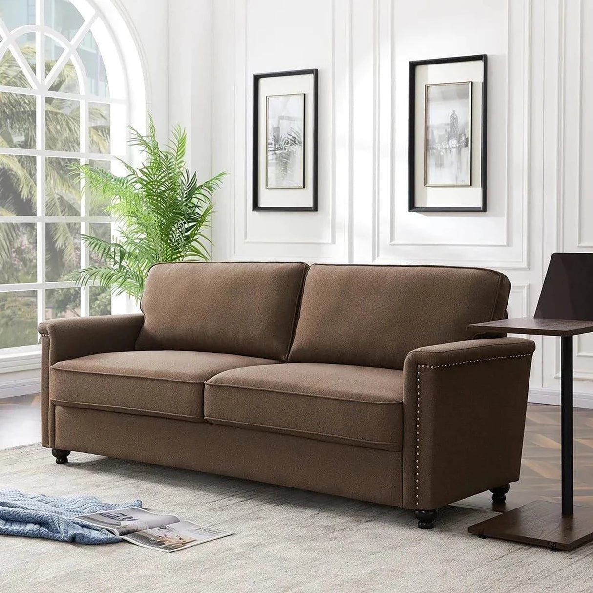 Airbnb 3 Seater Sofa in Brown colour