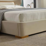 Pinecrestor Upholstered Bed in beige Colour With Box Storage