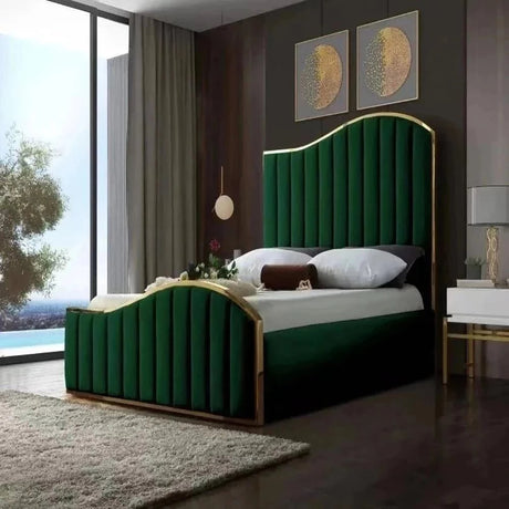 Aurora Upholstered Bed in black Colour With Box Storage