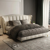 Euphoria Upholstered Bed in Beige Colour With Box Storage