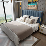 Cedarbloom Upholstered Bed in grey Colour With Box Storage