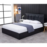 Sylvin Upholstered Bed in matt black Colour With Box Storage