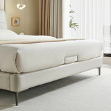 Sylfort Upholstered Bed in white Colour Without Box Storage